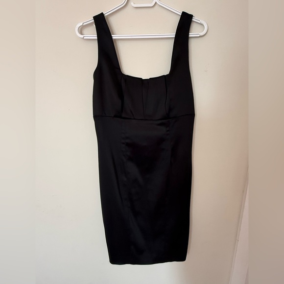 Calvin Klein Black Midi atin look Dress - Picture 2 of 7
